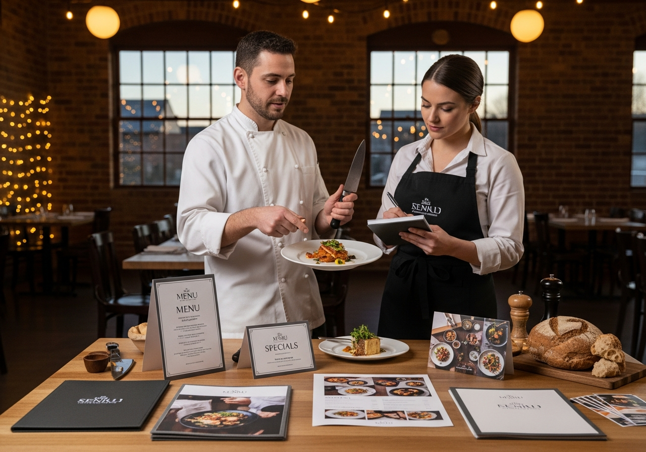 Professional print materials, branded