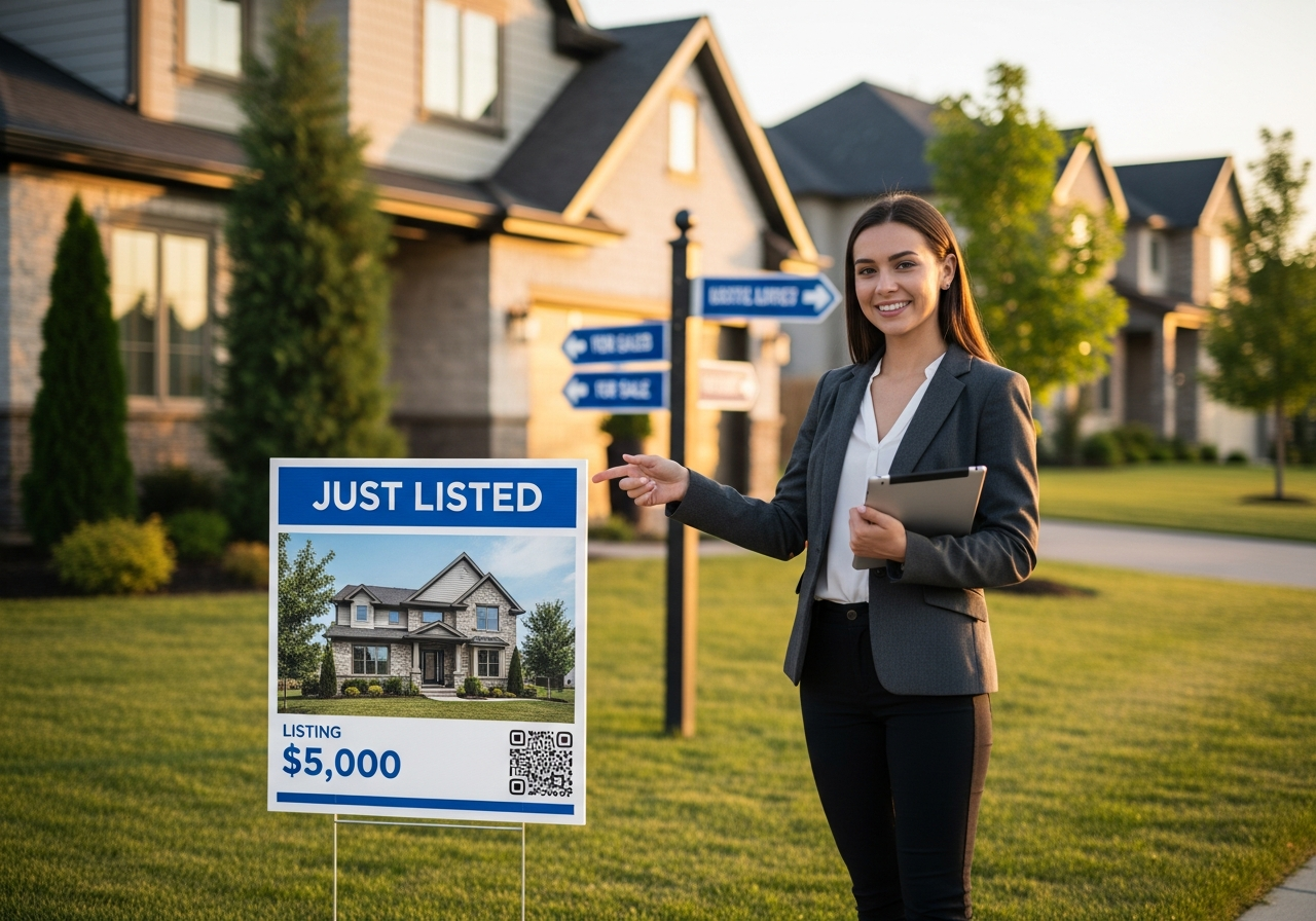 Just listed real estate marketing